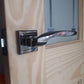 Oklahoma Black Nickel Door Handles On Square Rose S25SBN