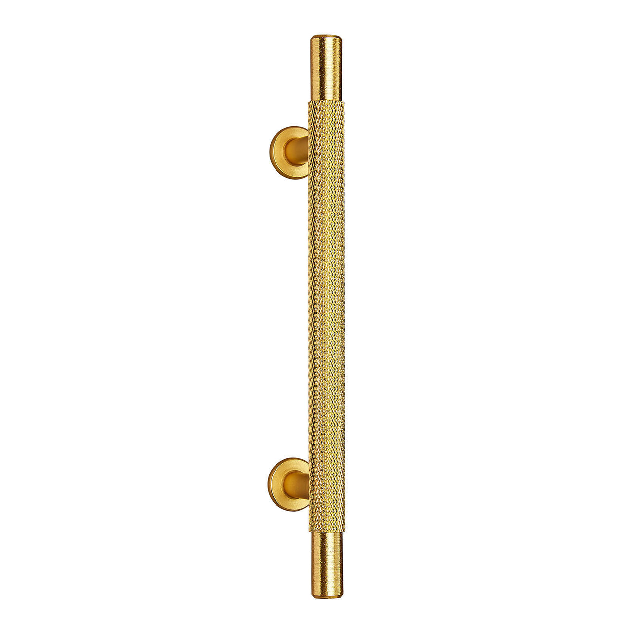 Knurled Satin Brass T-Bar Drawer/Cabinet Pull Handle - 96mm, 128mm, 192mm Centres