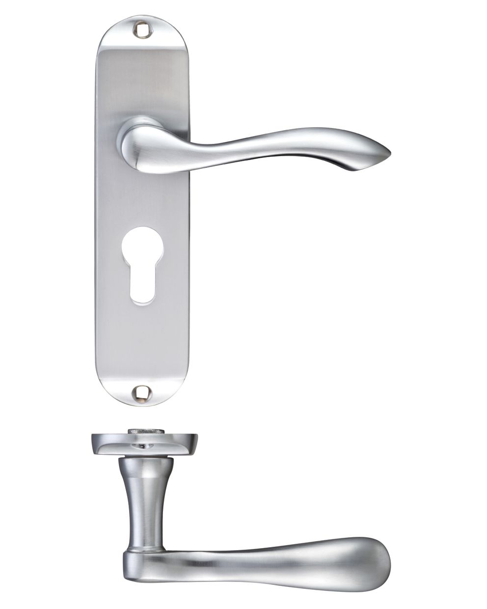 Arundel Lever on Backplate - Chrome, Satin or Brass