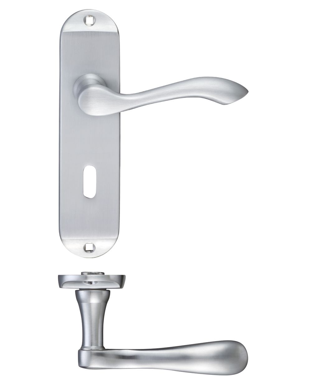 Arundel Lever on Backplate - Chrome, Satin or Brass