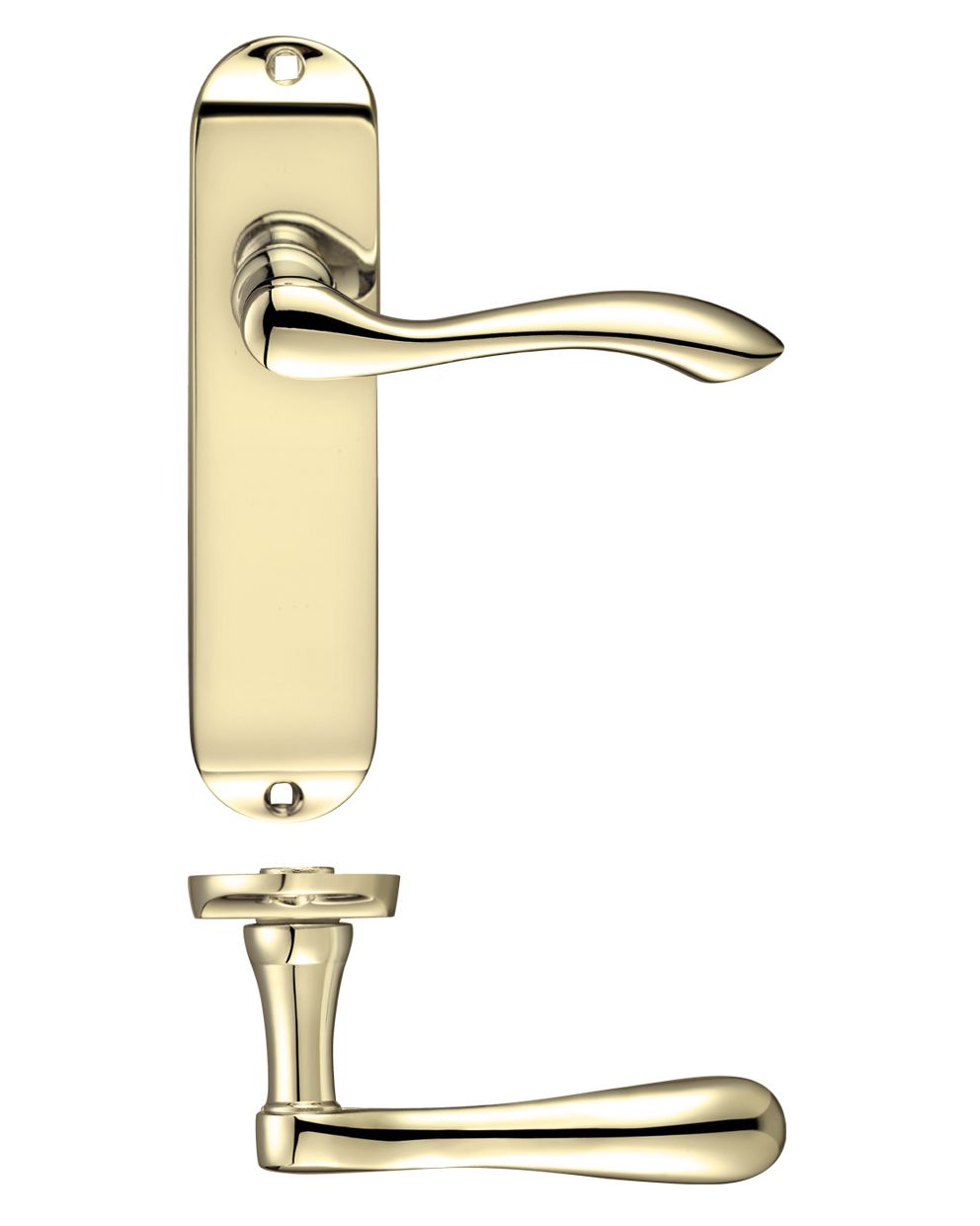 Arundel Lever on Backplate - Chrome, Satin or Brass