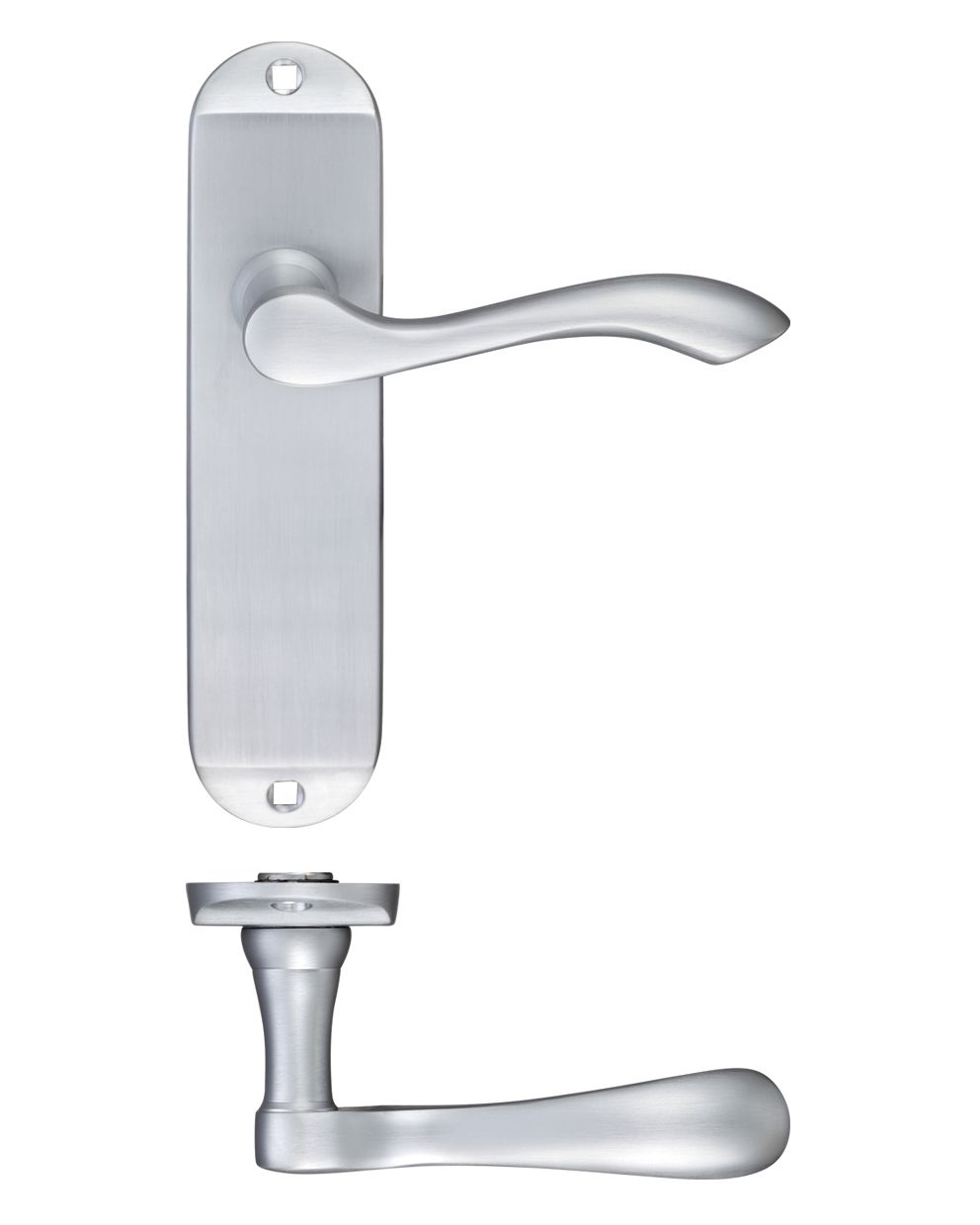 Arundel Lever on Backplate - Chrome, Satin or Brass