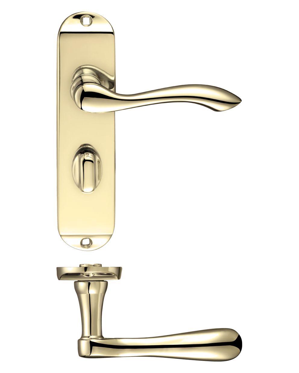 Arundel Lever on Backplate - Chrome, Satin or Brass