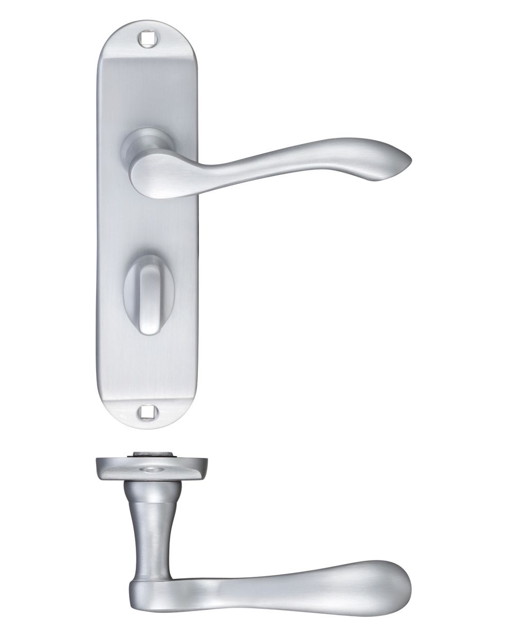 Arundel Lever on Backplate - Chrome, Satin or Brass