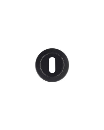 Rosso Maniglie Matt Black Keyhole Escutcheon - RM002PCB