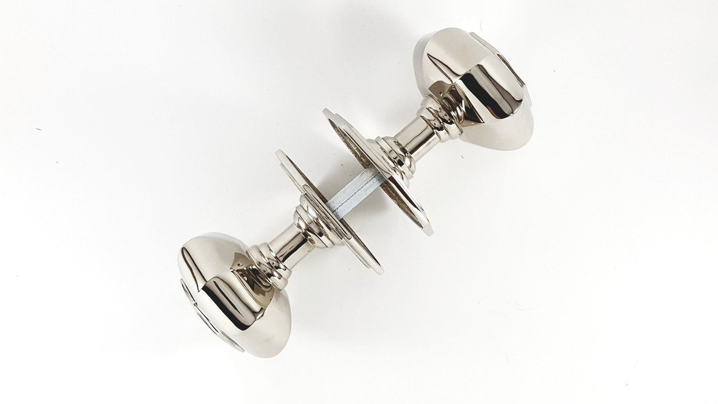 Polished Nickel Octagonal Mortice Door Knobs - SB2110PNP