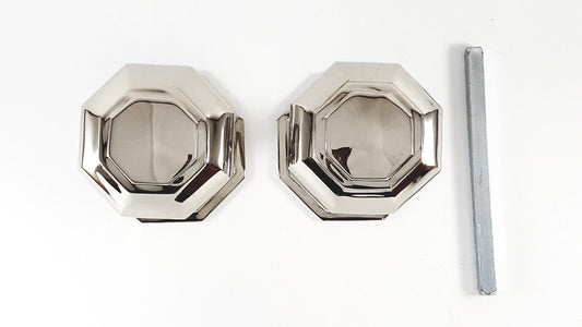 Polished Nickel Octagonal Mortice Door Knobs - SB2110PNP