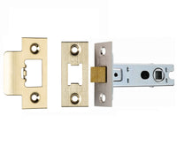Satin Brass Double Sprung Mortice Latch - Fire Door Approved 2.5, 3 Inch & 4 Inch