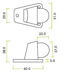 Stainless Steel Floor Mounted Heavy Duty Door Stop