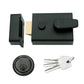 60mm BACKSET YALE STYLE MATT BLACK SECURITY RIM CYLINDER NIGHTLATCH