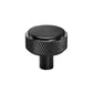 Knurled Matt Black Cabinet Cupboard Kitchen Door Knobs
