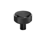 Knurled Matt Black Cabinet Cupboard Kitchen Door Knobs