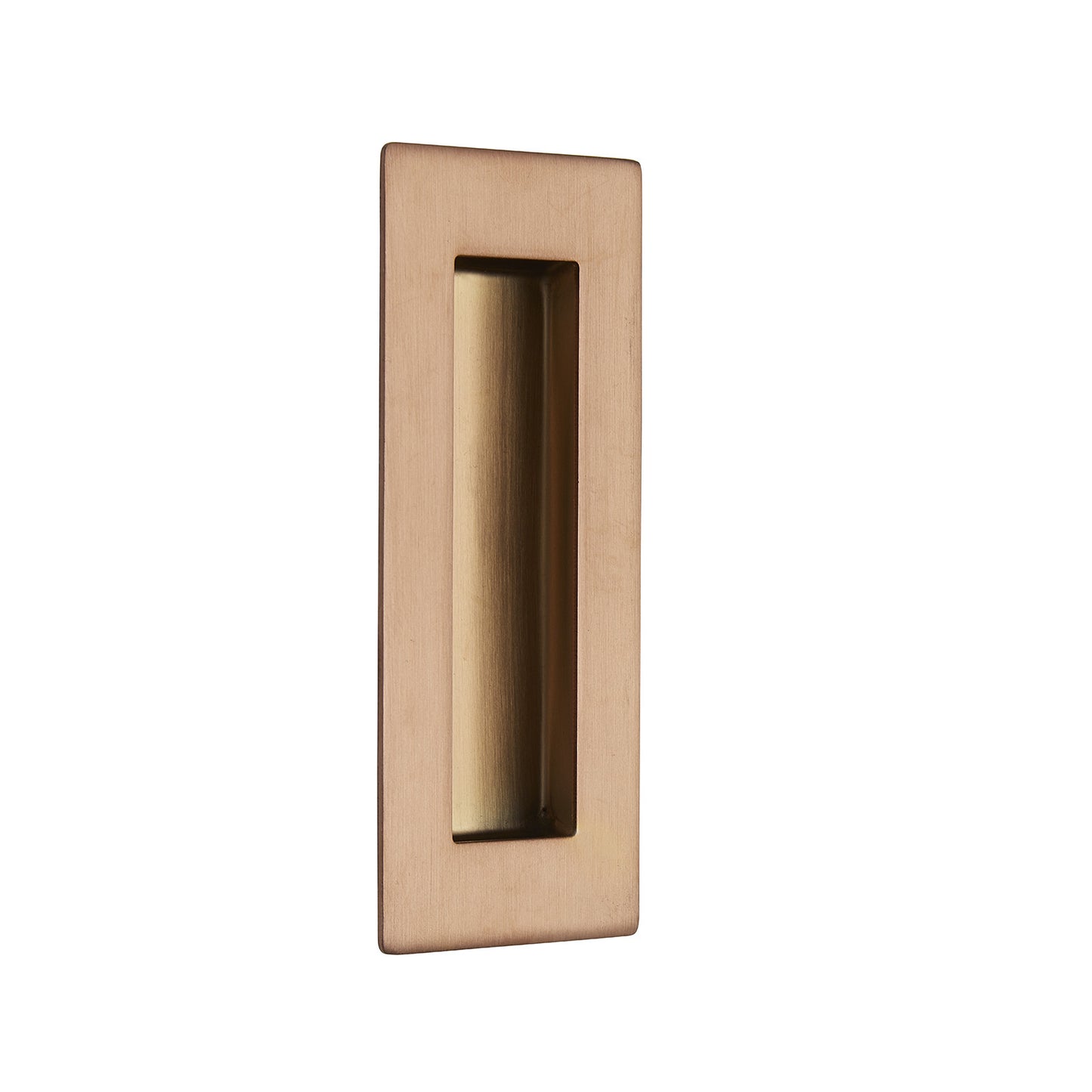 Copper Pocket/Sliding Door Rectangular Flush Pull Handle - 120mm x 50mm