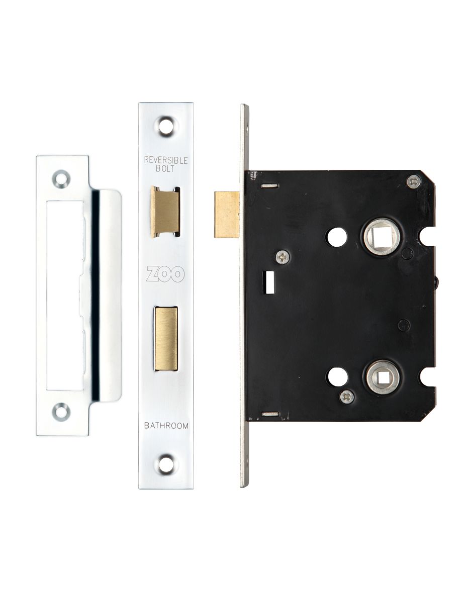 POLISHED CHROME 3 INCH BATHROOM LOCK