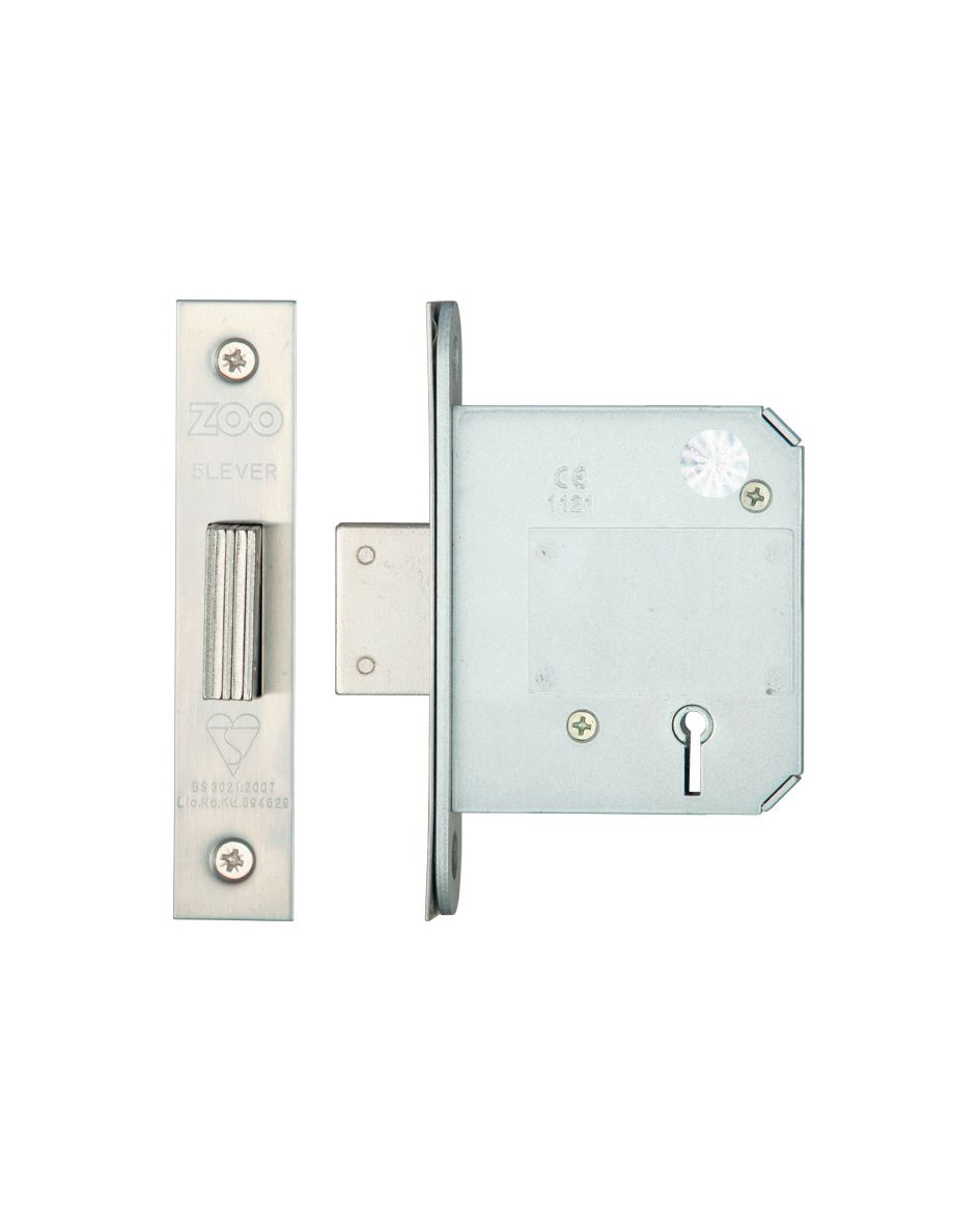 5 Lever Insurance Approved Mortice Dead Lock, 3 Inch - BS3621 - VARIOUS FINISHES