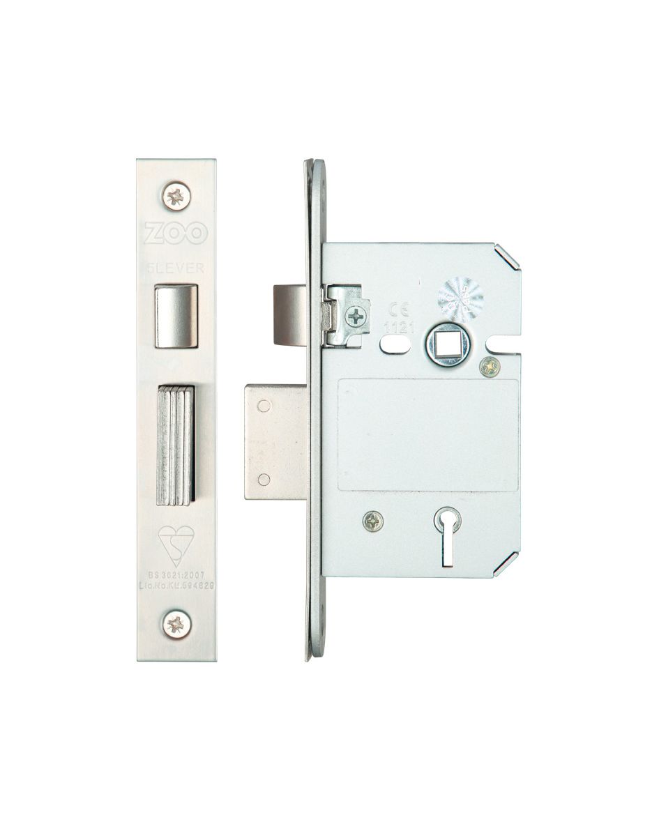 5 Lever Insurance Approved Mortice Sash Lock, 2.5 Inch - BS3621 - VARIOUS FINISHES