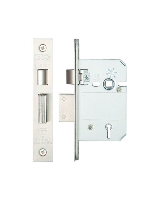 KEYED ALIKE 5 Lever Insurance Approved Mortice Sash Lock, 2.5 Inch - BS3621