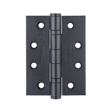 4 Inch Grade 13 Fire Rated Matt Black Ball Bearing Hinges - ZHSS243PCB - Zoo Hardware